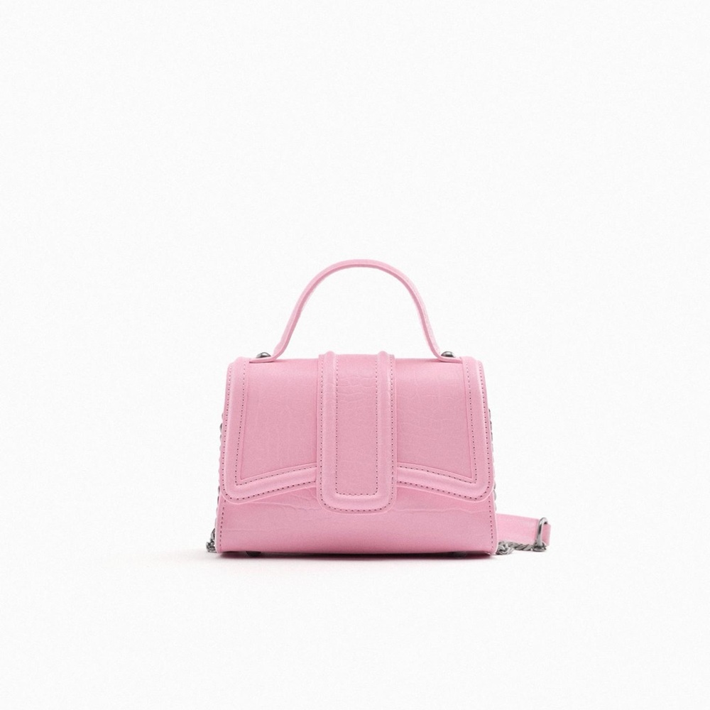 Zara Pink Mini Bag with Modern Boxy Design